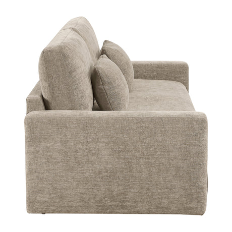 Cumulus Taupe 2-Piece Convertible RAF Sleeper Sectional from Homelegance - Luna Furniture