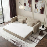 Cumulus Taupe 2-Piece Right Side Chaise Sectional with Convertible Queen Sleeper from Homelegance - Luna Furniture