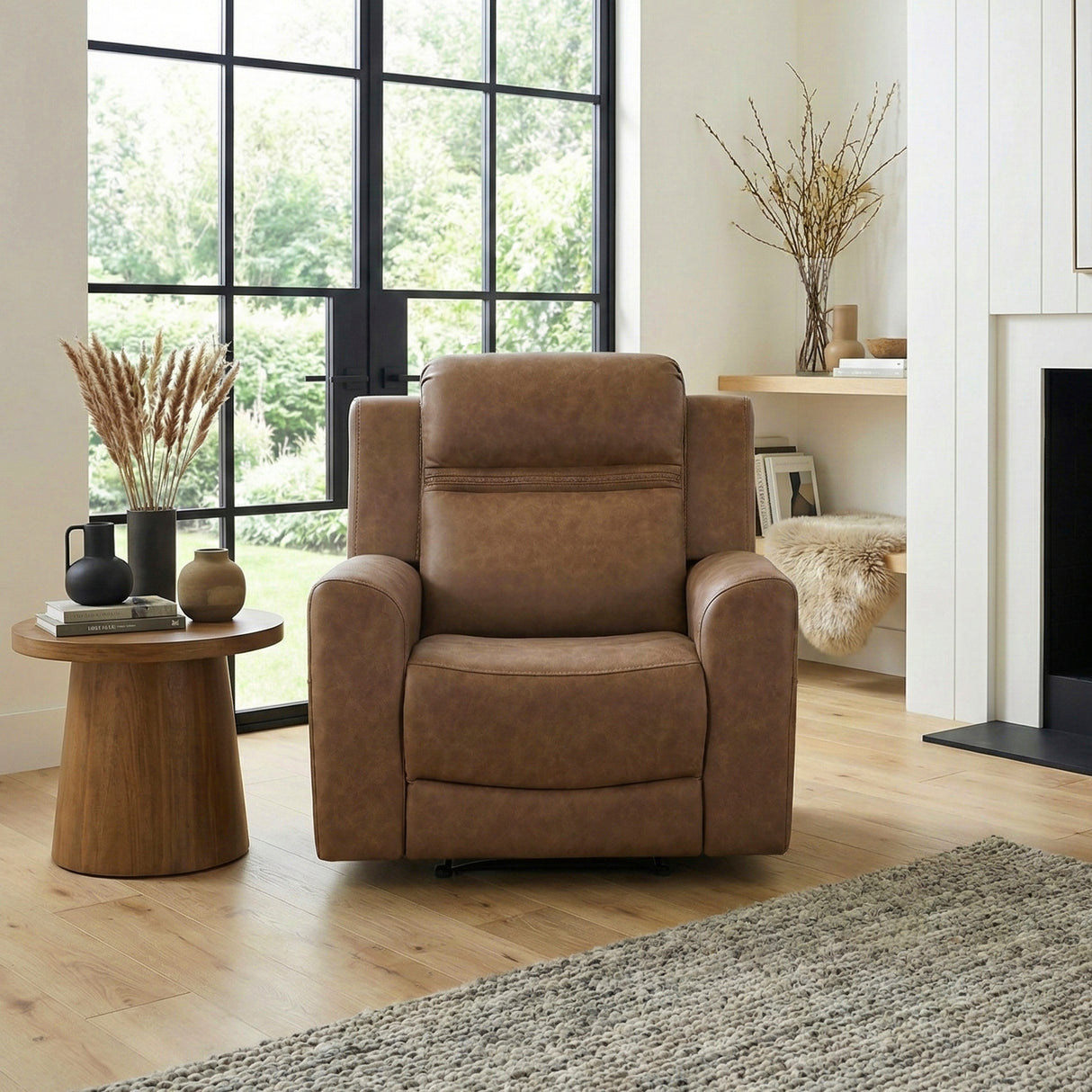 Hearth Brown Reclining Chair from Homelegance - Luna Furniture