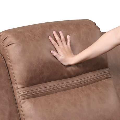 Hearth Brown Double Reclining Sofa from Homelegance - Luna Furniture
