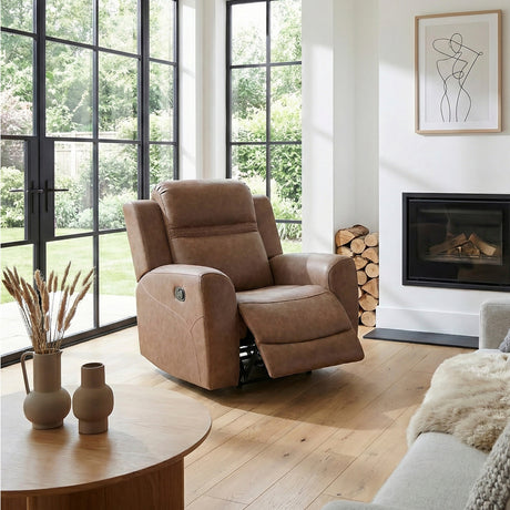Hearth Brown Reclining Chair from Homelegance - Luna Furniture