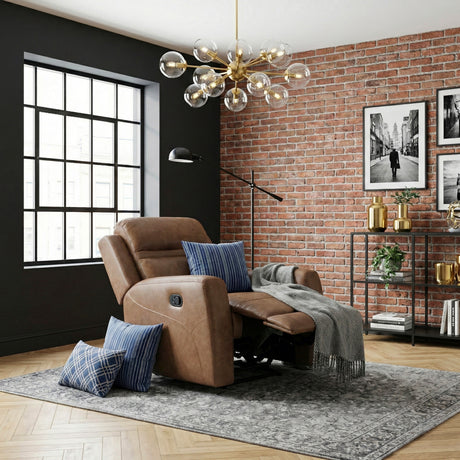 Hearth Brown Reclining Chair from Homelegance - Luna Furniture