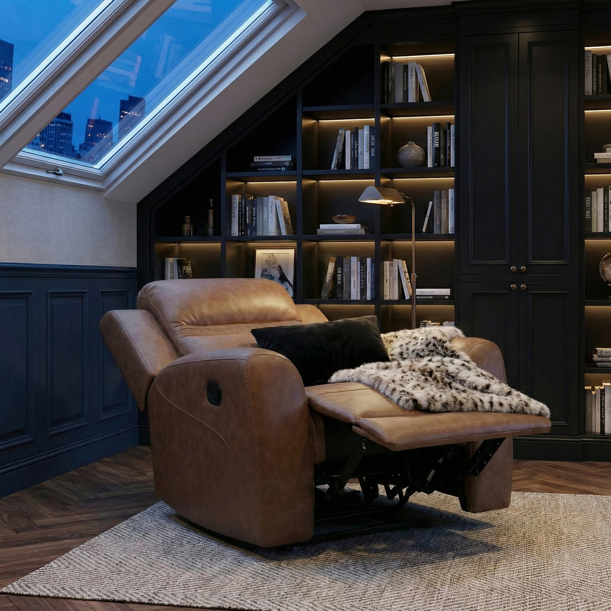 Hearth Brown Reclining Chair from Homelegance - Luna Furniture