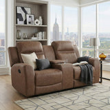 Hearth Charcoal Reclining Chair from Homelegance - Luna Furniture