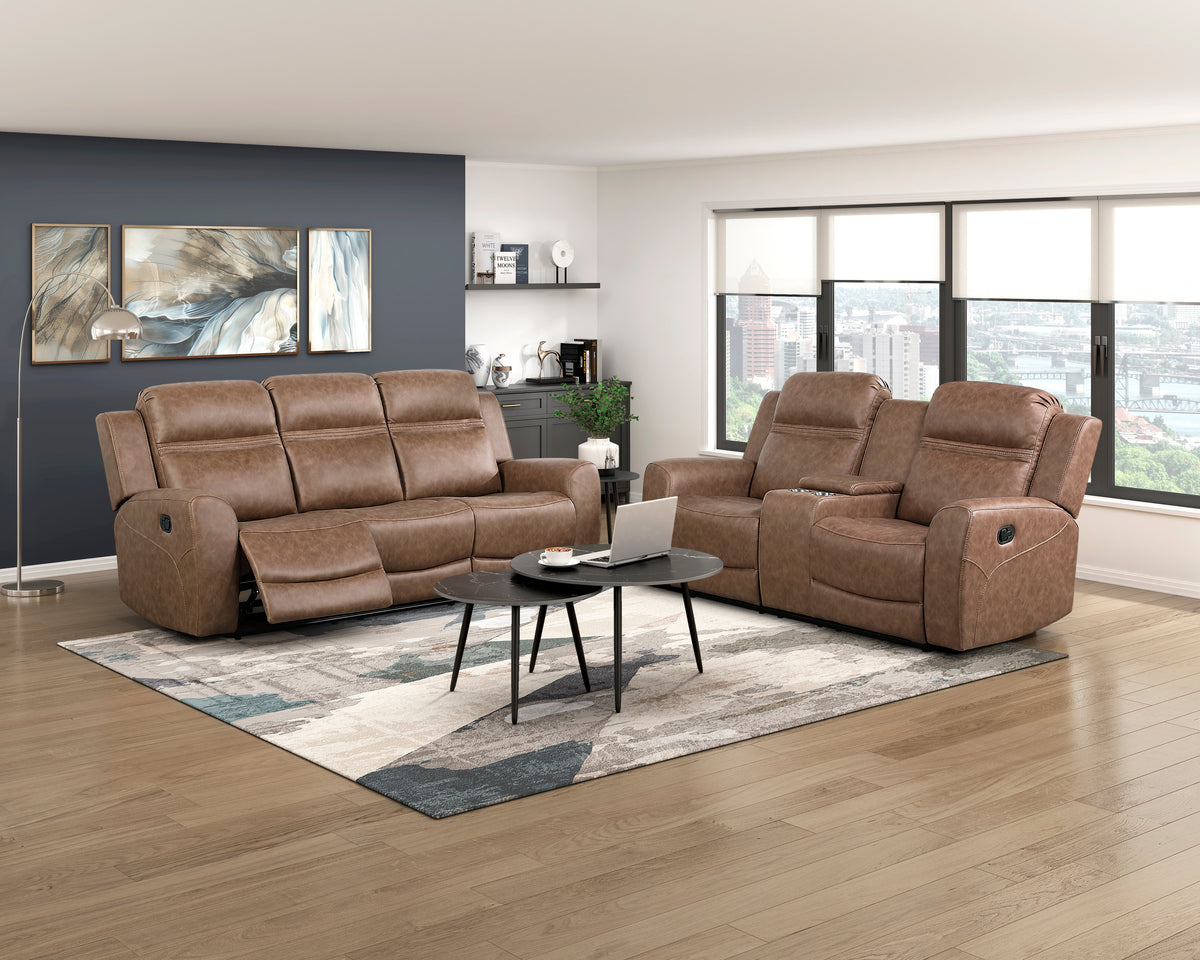 Hearth Charcoal Reclining Chair from Homelegance - Luna Furniture