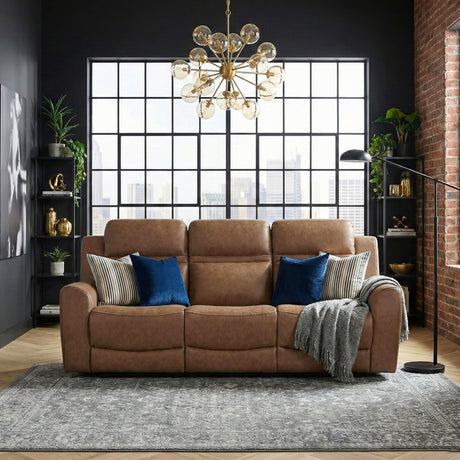 Hearth Brown Double Reclining Sofa from Homelegance - Luna Furniture
