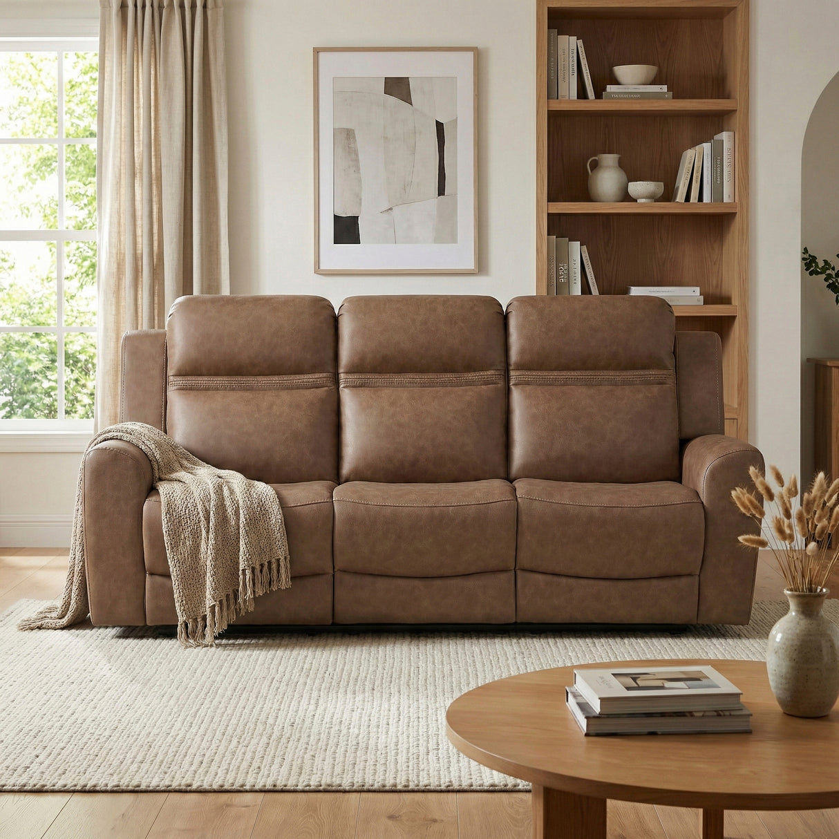 Hearth Brown Double Reclining Sofa from Homelegance - Luna Furniture
