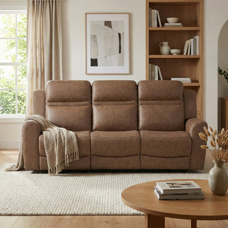 Hearth Brown Double Reclining Sofa from Homelegance - Luna Furniture