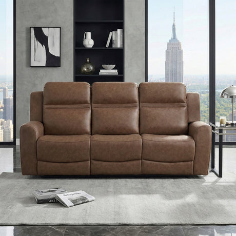 Hearth Brown Double Reclining Sofa from Homelegance - Luna Furniture