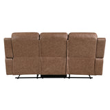 Hearth Brown Double Reclining Sofa from Homelegance - Luna Furniture