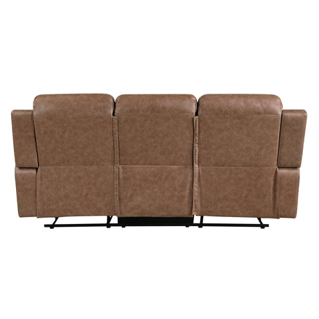 Hearth Brown Double Reclining Sofa from Homelegance - Luna Furniture
