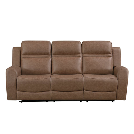 Hearth Brown Double Reclining Sofa from Homelegance - Luna Furniture