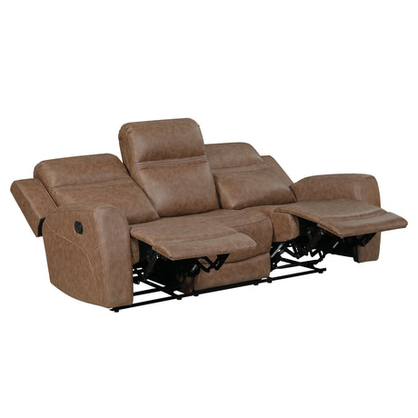 Hearth Brown Double Reclining Sofa from Homelegance - Luna Furniture