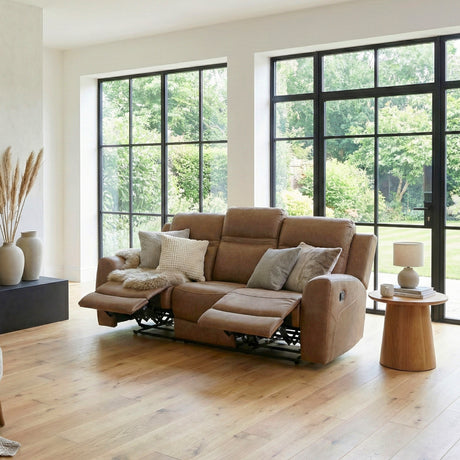 Hearth Brown Double Reclining Sofa from Homelegance - Luna Furniture