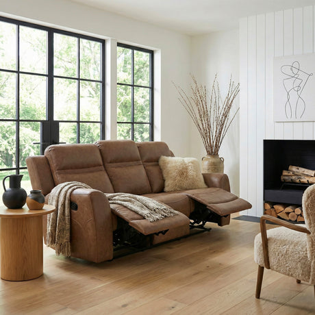 Hearth Brown Double Reclining Sofa from Homelegance - Luna Furniture