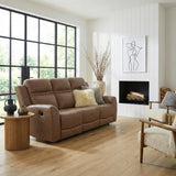 Hearth Brown Double Reclining Sofa from Homelegance - Luna Furniture