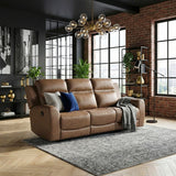 Hearth Brown Double Reclining Sofa from Homelegance - Luna Furniture