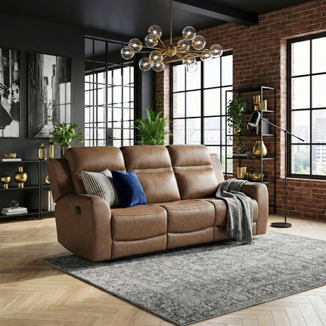 Hearth Brown Double Reclining Sofa from Homelegance - Luna Furniture