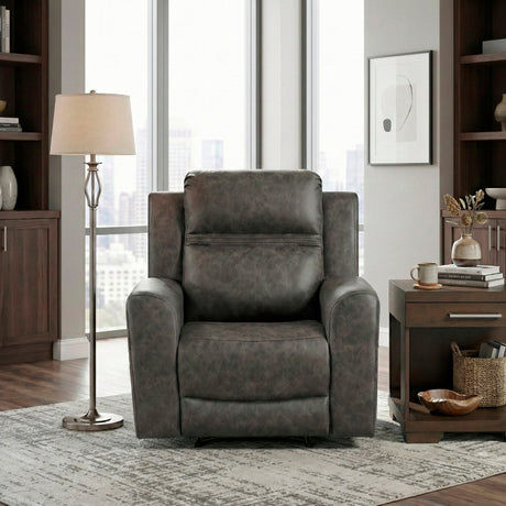 Hearth Brown Double Reclining Loveseat with Center Console from Homelegance - Luna Furniture