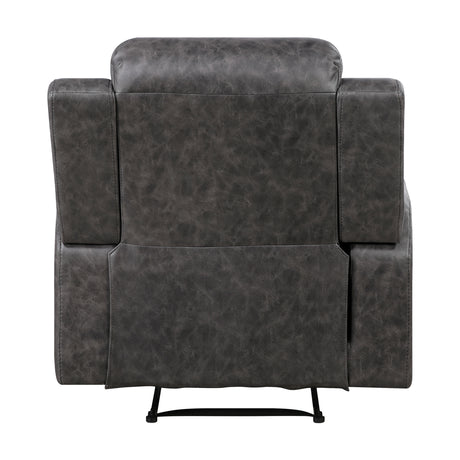 Hearth Charcoal Reclining Chair from Homelegance - Luna Furniture