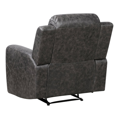 Hearth Brown Double Reclining Loveseat with Center Console from Homelegance - Luna Furniture