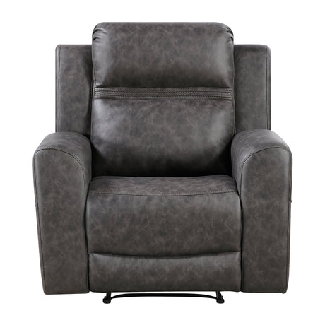 Hearth Charcoal 3-Piece Reclining Living Room Set from Homelegance - Luna Furniture