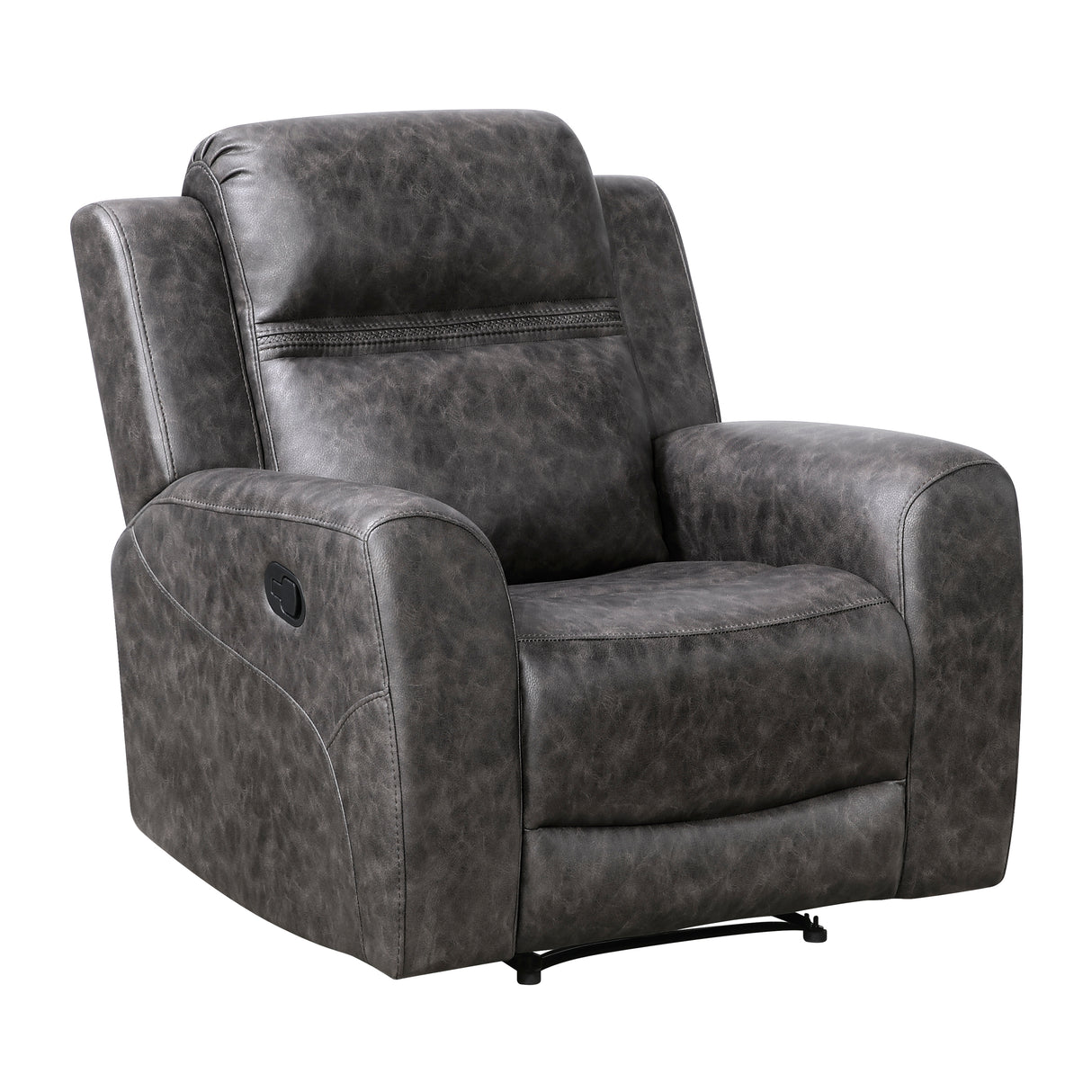 Hearth Charcoal Reclining Chair from Homelegance - Luna Furniture