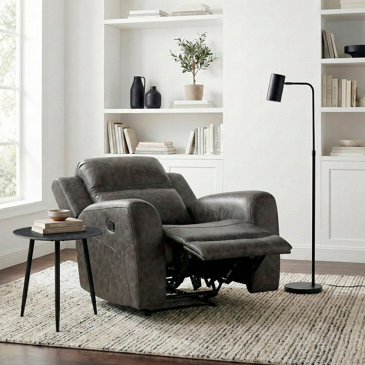 Hearth Brown Double Reclining Loveseat with Center Console from Homelegance - Luna Furniture
