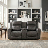 Phyllis Dark Gray Reclining Chair with Cup Holders from Homelegance - Luna Furniture