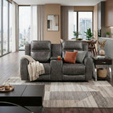 Phyllis Dark Gray Reclining Chair with Cup Holders from Homelegance - Luna Furniture
