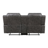 Hearth Charcoal 2-Piece Reclining Living Room Set from Homelegance - Luna Furniture
