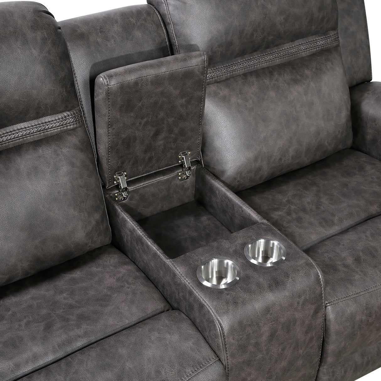 Hearth Charcoal 2-Piece Reclining Living Room Set from Homelegance - Luna Furniture