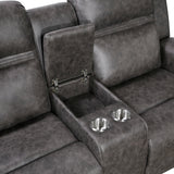 Hearth Charcoal 2-Piece Reclining Living Room Set from Homelegance - Luna Furniture