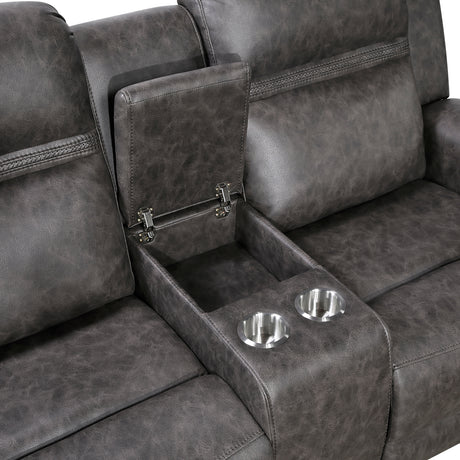 Hearth Charcoal 2-Piece Reclining Living Room Set from Homelegance - Luna Furniture