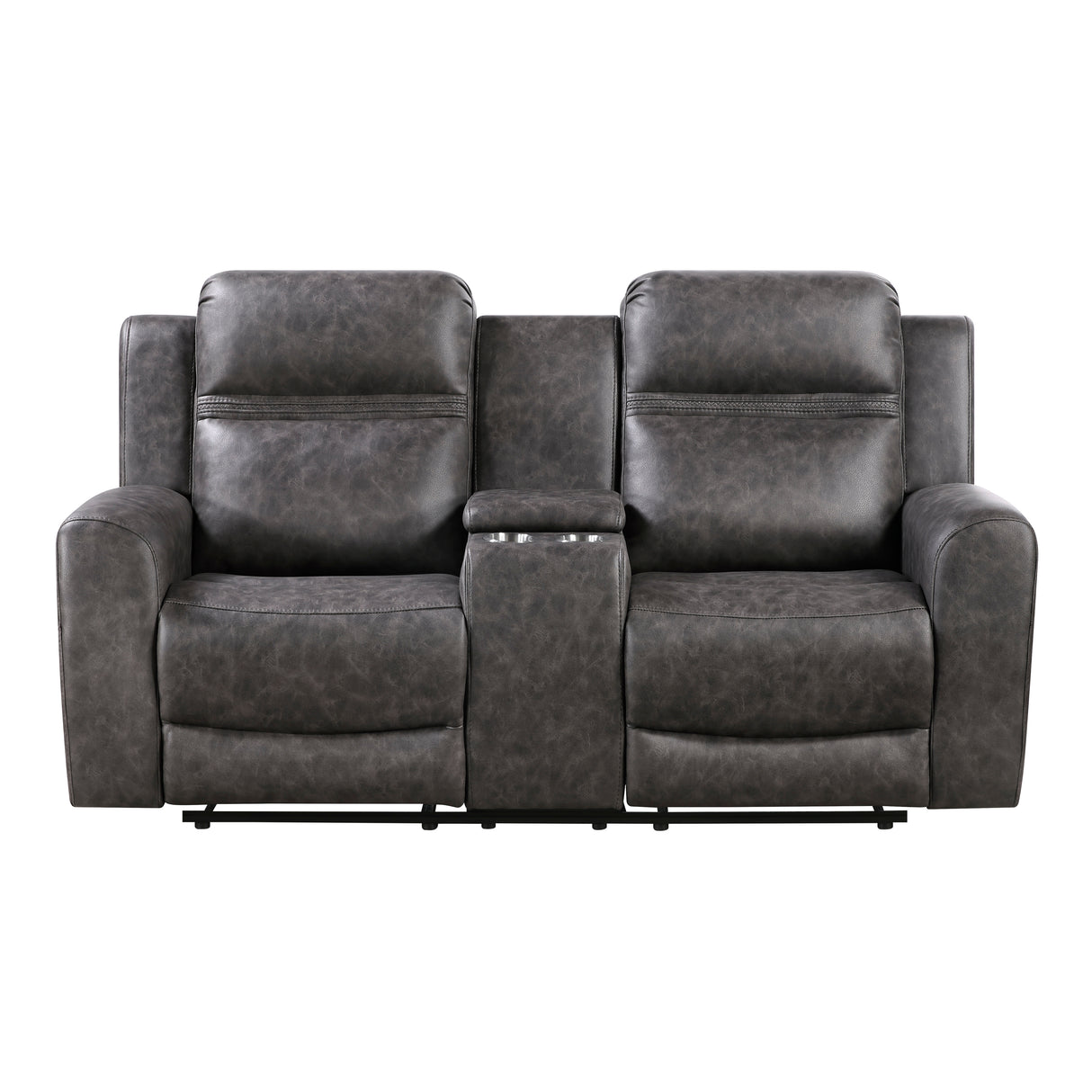 Hearth Charcoal 2-Piece Reclining Living Room Set from Homelegance - Luna Furniture