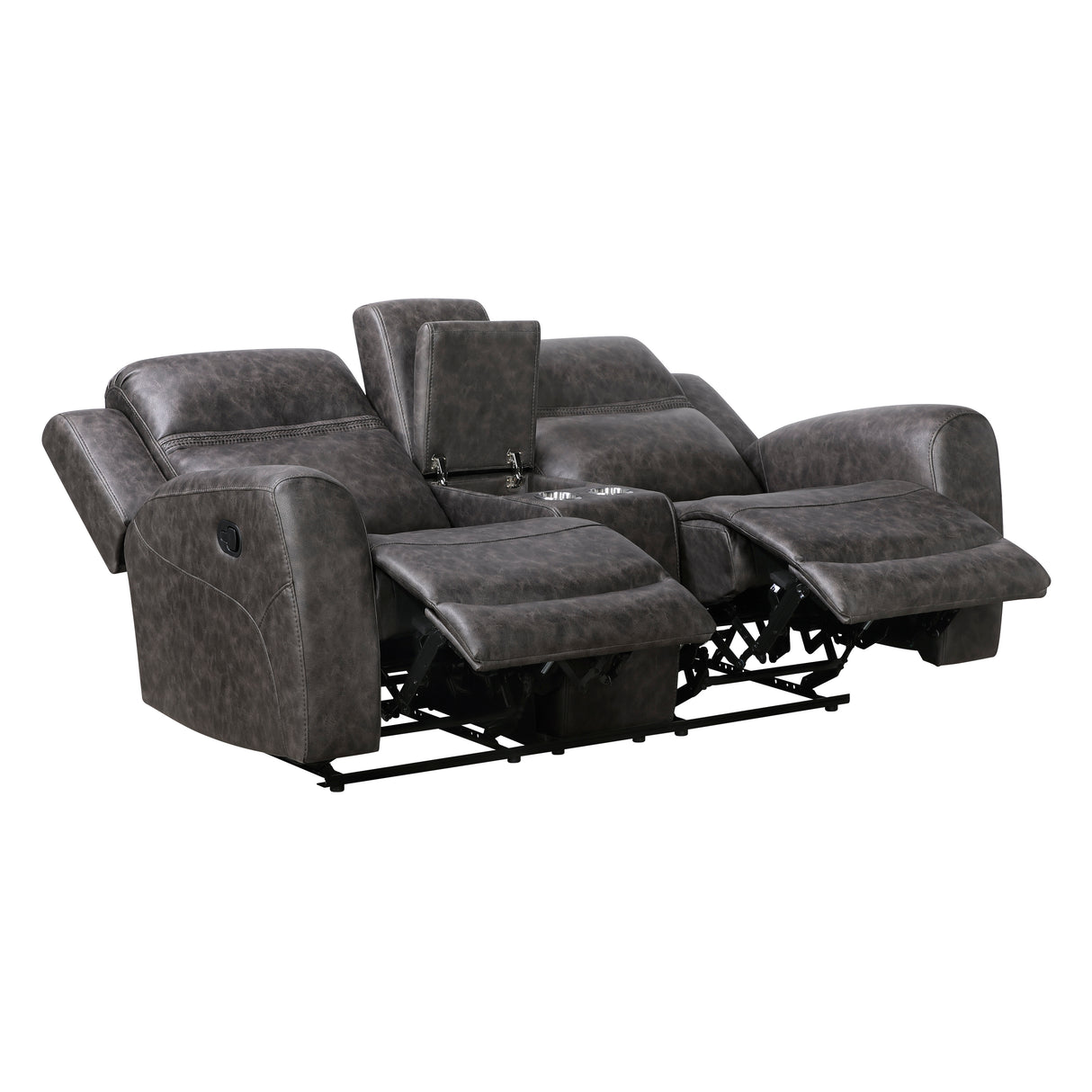 Hearth Charcoal 2-Piece Reclining Living Room Set from Homelegance - Luna Furniture