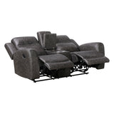 Hearth Charcoal 2-Piece Reclining Living Room Set from Homelegance - Luna Furniture
