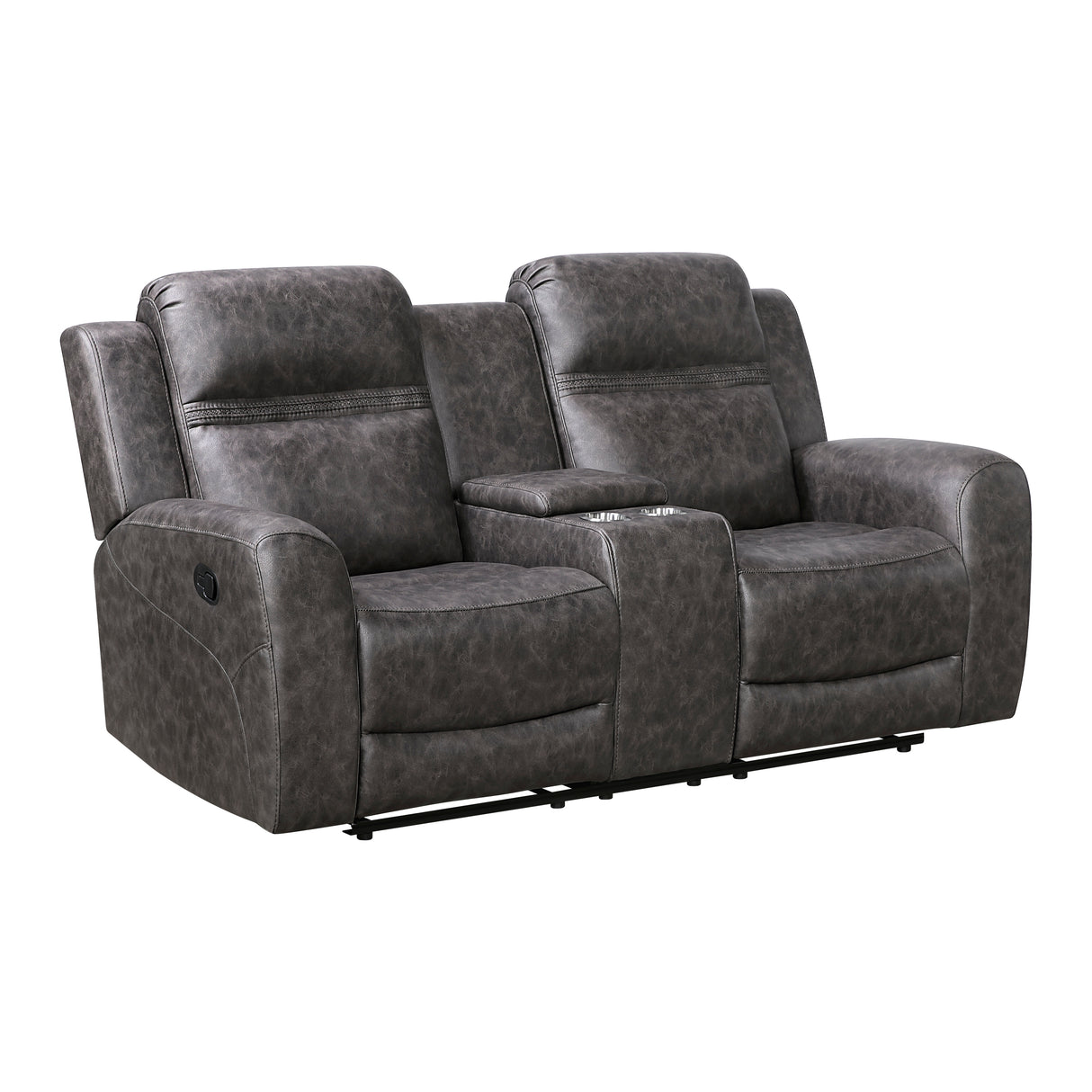 Hearth Charcoal 2-Piece Reclining Living Room Set from Homelegance - Luna Furniture