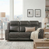 Hearth Charcoal Double Reclining Sofa from Homelegance - Luna Furniture