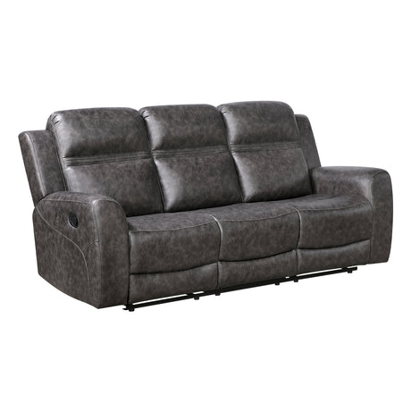 Hearth Charcoal 2-Piece Reclining Living Room Set from Homelegance - Luna Furniture