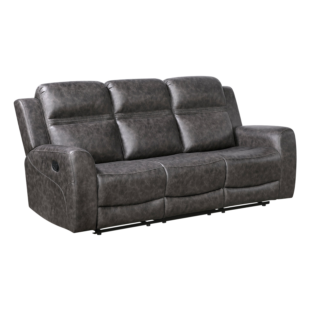 Hearth Charcoal 2-Piece Reclining Living Room Set from Homelegance - Luna Furniture