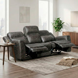 Hearth Charcoal Double Reclining Sofa from Homelegance - Luna Furniture