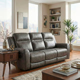 Hearth Charcoal Double Reclining Sofa from Homelegance - Luna Furniture