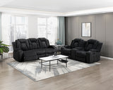 Phyllis Black Corduroy Reclining Living Room Set
