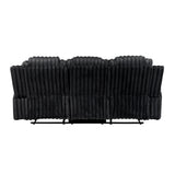 Phyllis Black Corduroy Reclining Living Room Set