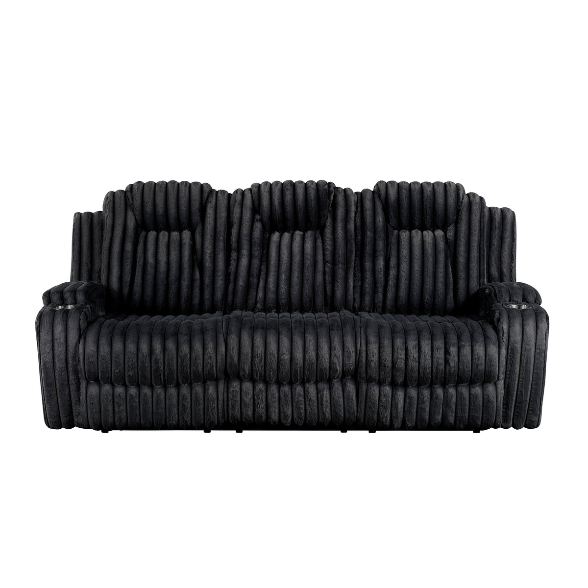 Phyllis Black Corduroy 2-Piece Reclining Living Room Set from Homelegance - Luna Furniture