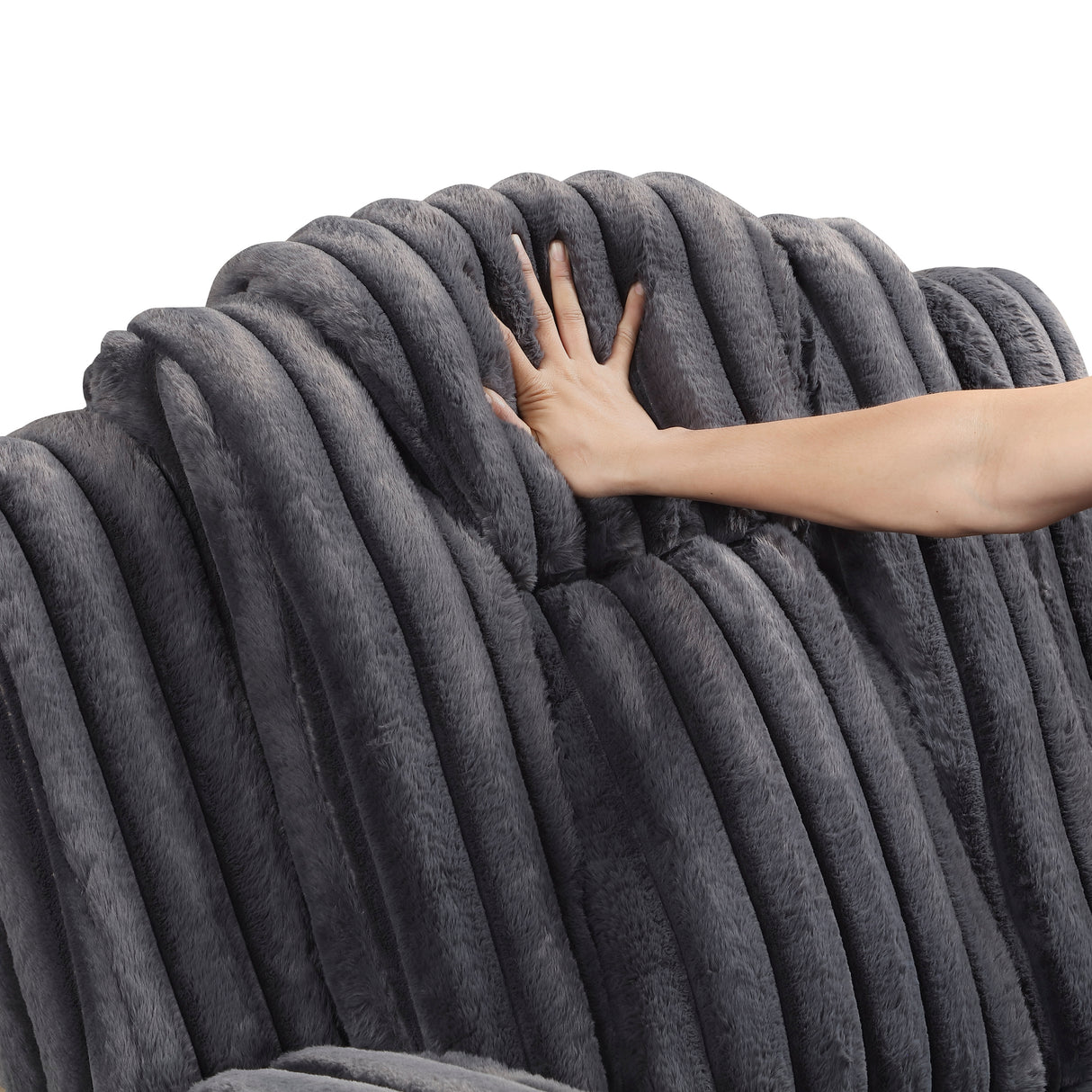 Phyllis Dark Gray Double Reclining Sofa with Cup Holders from Homelegance - Luna Furniture