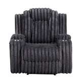 Phyllis Dark Gray Reclining Living Room Set from Homelegance - Luna Furniture
