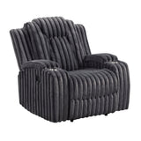 Phyllis Dark Gray Reclining Living Room Set from Homelegance - Luna Furniture