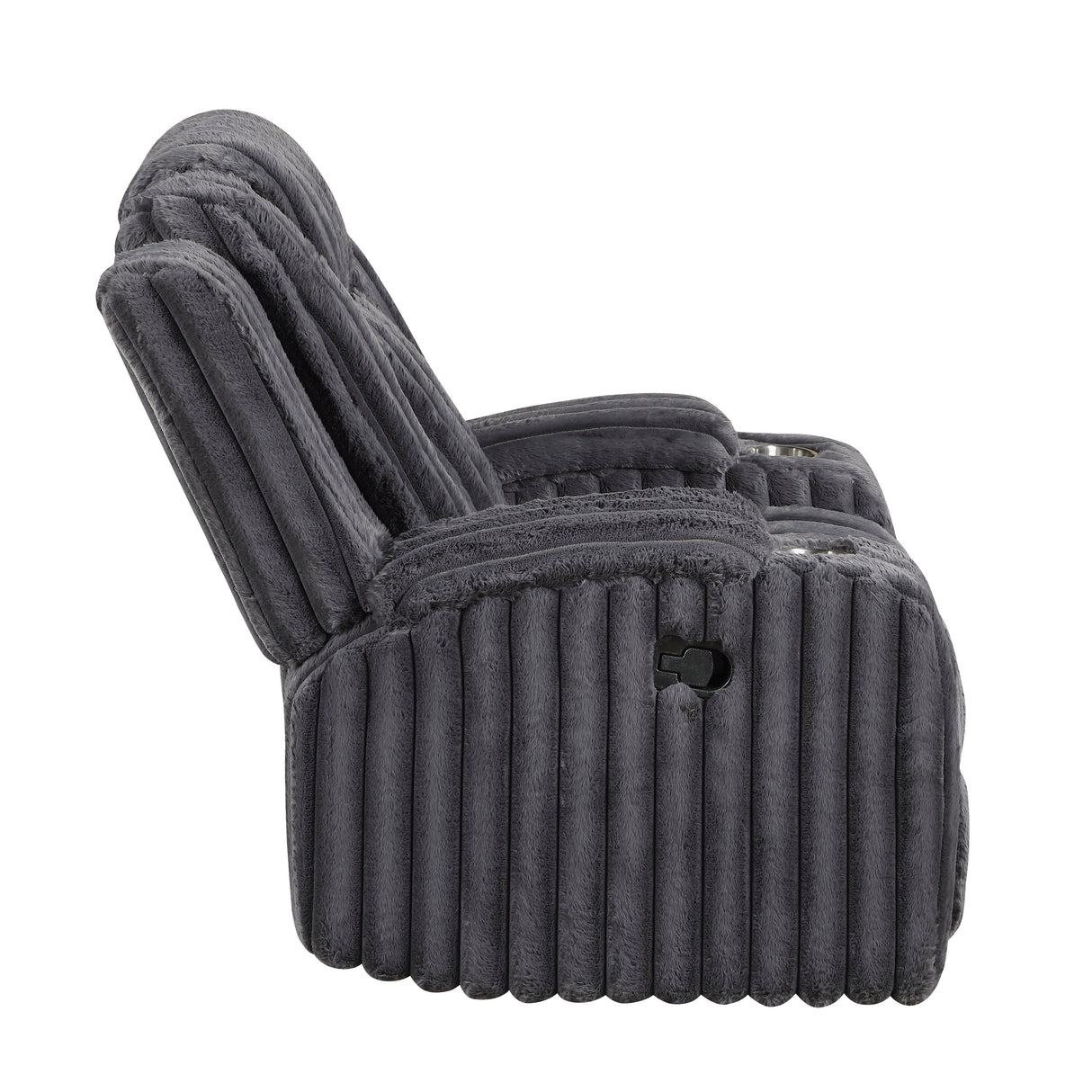 Phyllis Dark Gray Reclining Living Room Set from Homelegance - Luna Furniture